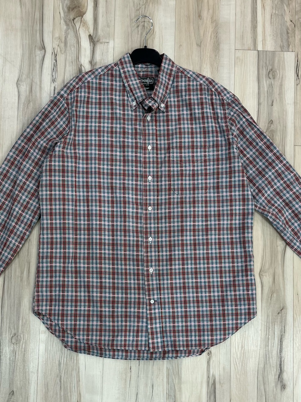 Gitman Brothers Red and Blue Plaid Button-Down Shirt